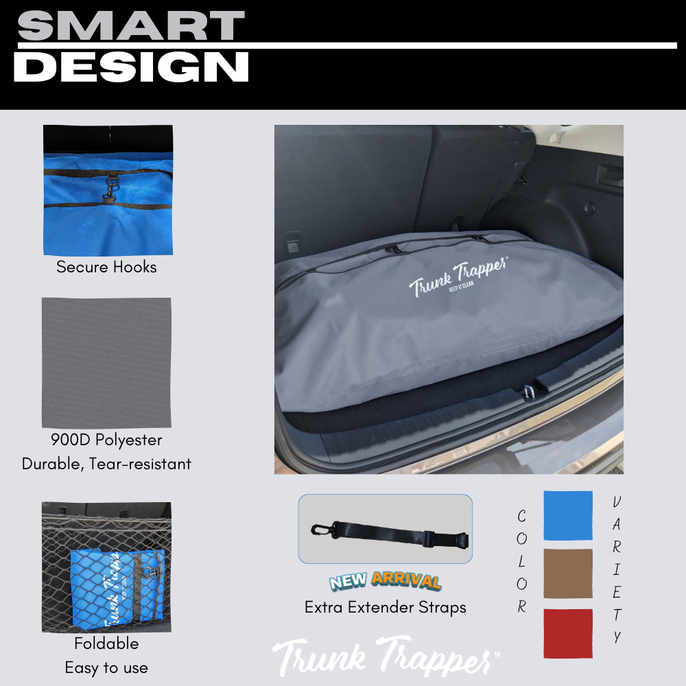 Maximize Car Space with a Gray Trunk Storage Organizer