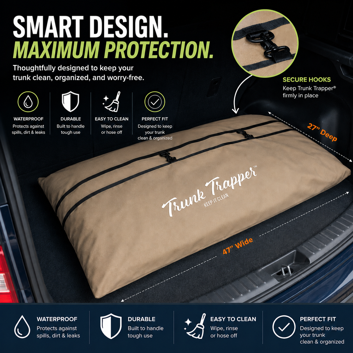 Trunk Inmobilizer Best Trunk Organizer & Car Storage Organizers – Trunk Trapper®