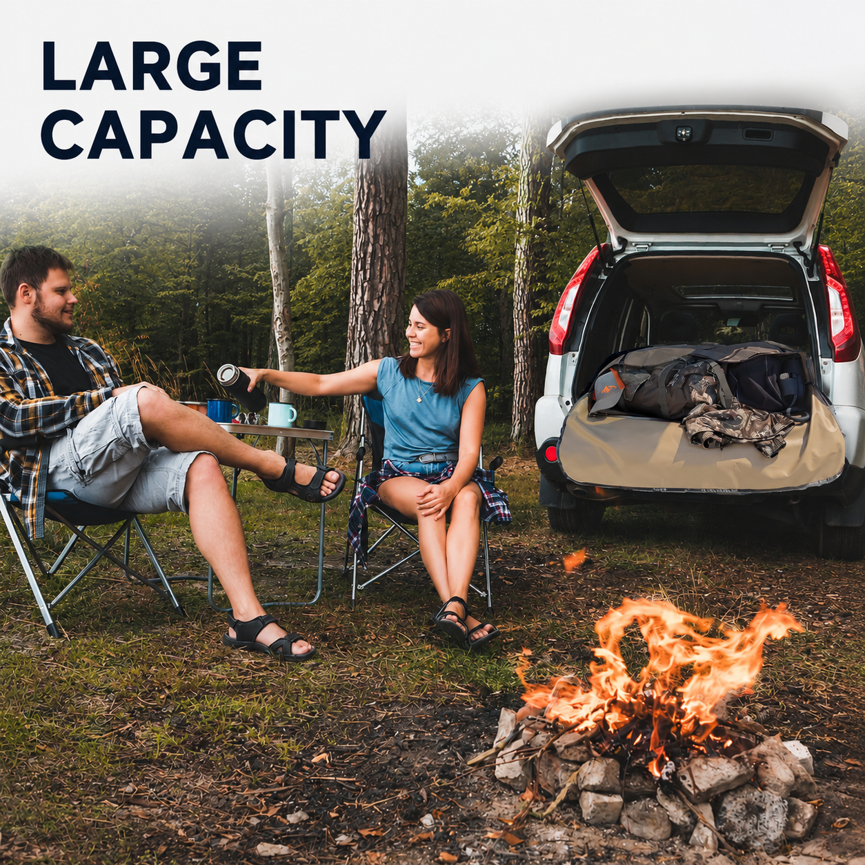 Ultimate Trunk Storage Solution: Tan Trunk Trapper® Storage Bag