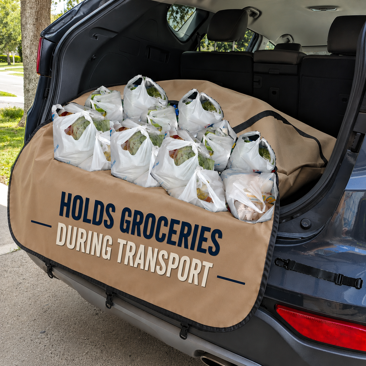 Ultimate Trunk Storage Solution: Tan Trunk Trapper® Storage Bag
