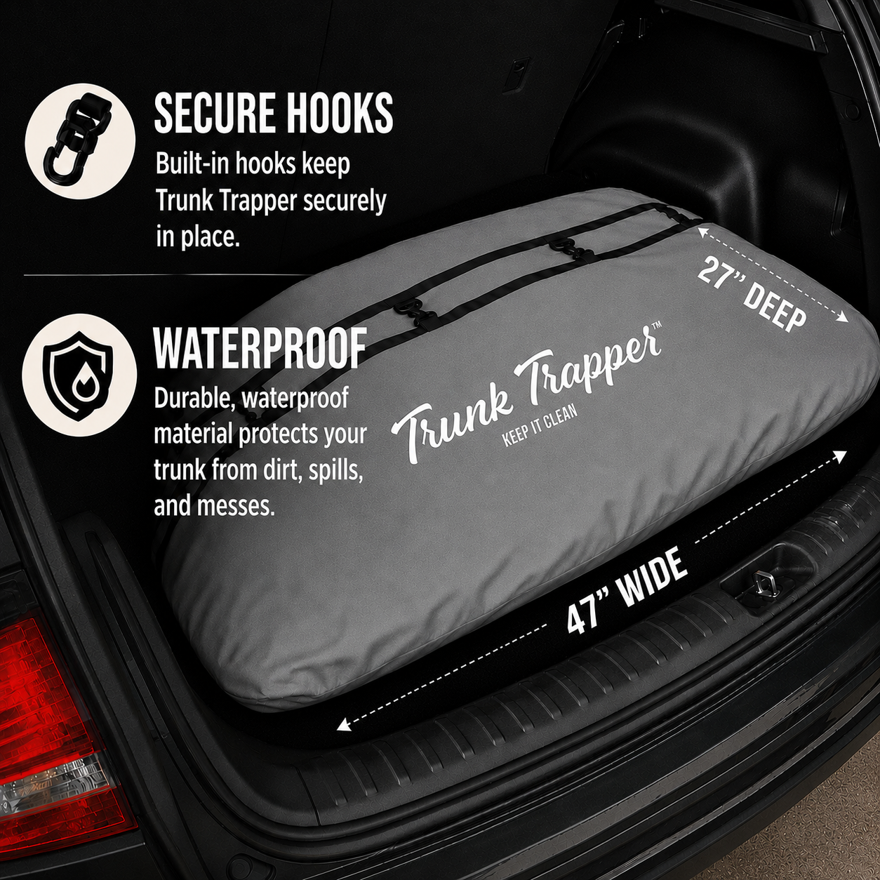 Maximize Car Space with a Gray Trunk Trapper® Storage Solution