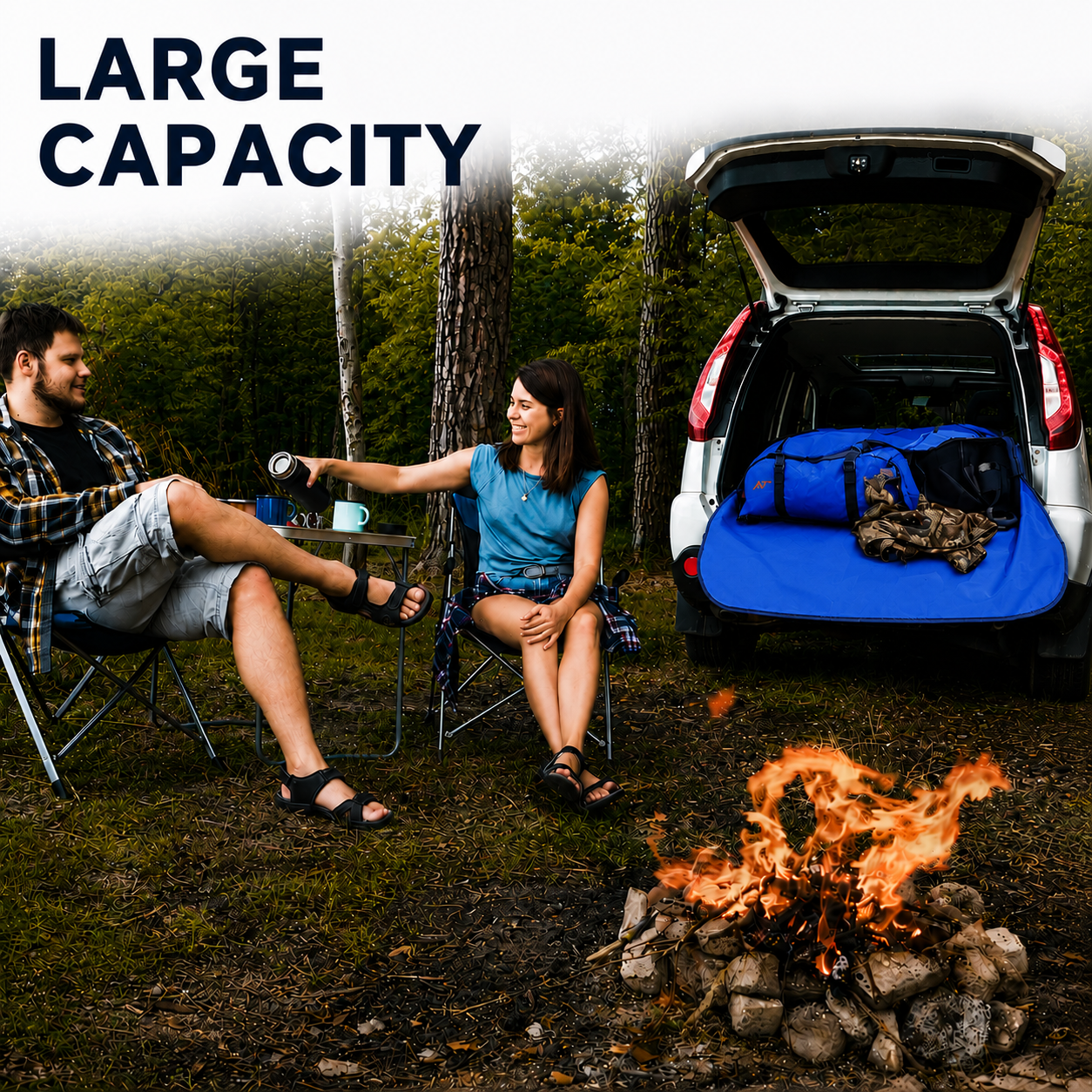 Protect & Organize Your Car with Blue Trunk Trapper®: Car Storage Bag