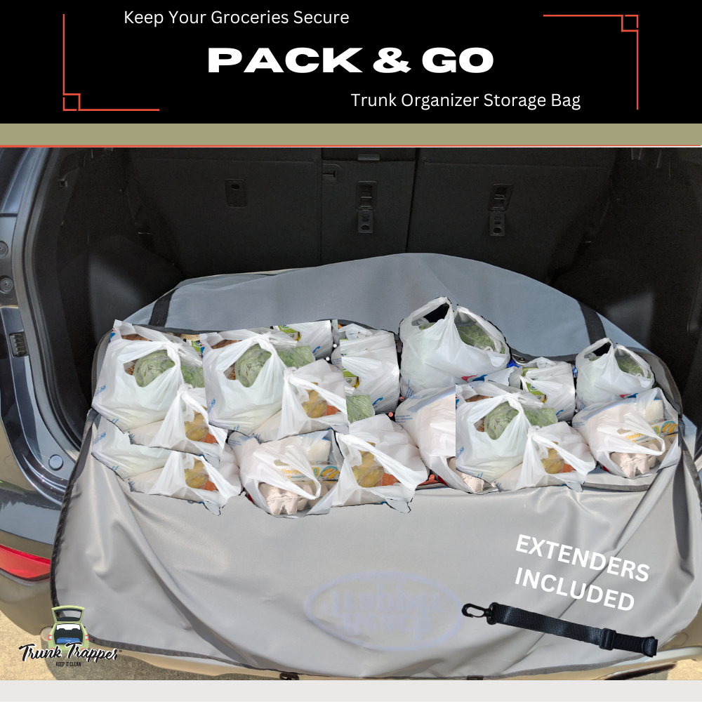 Vehicle Trunk Storage Bag, Trunk Organizer, Dusky Gray