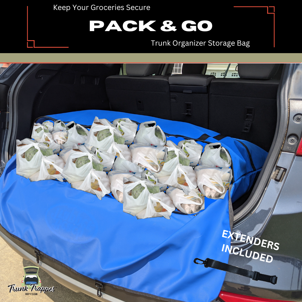 TrunkTrapper Vehicle Trunk Storage Bag, Trunk Organizer, Car Storage Bag, Size: Large, Blue