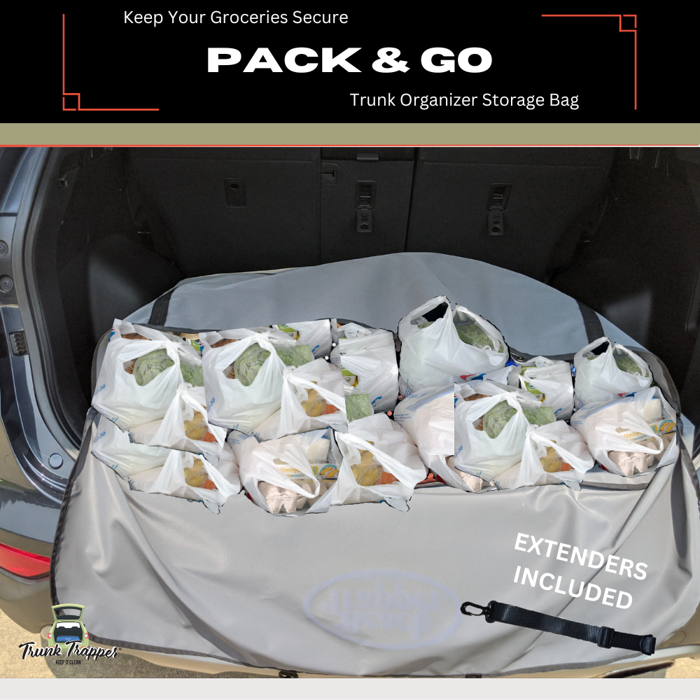 Vehicle Trunk Storage Bag, Trunk Organizer, Dusty Gray