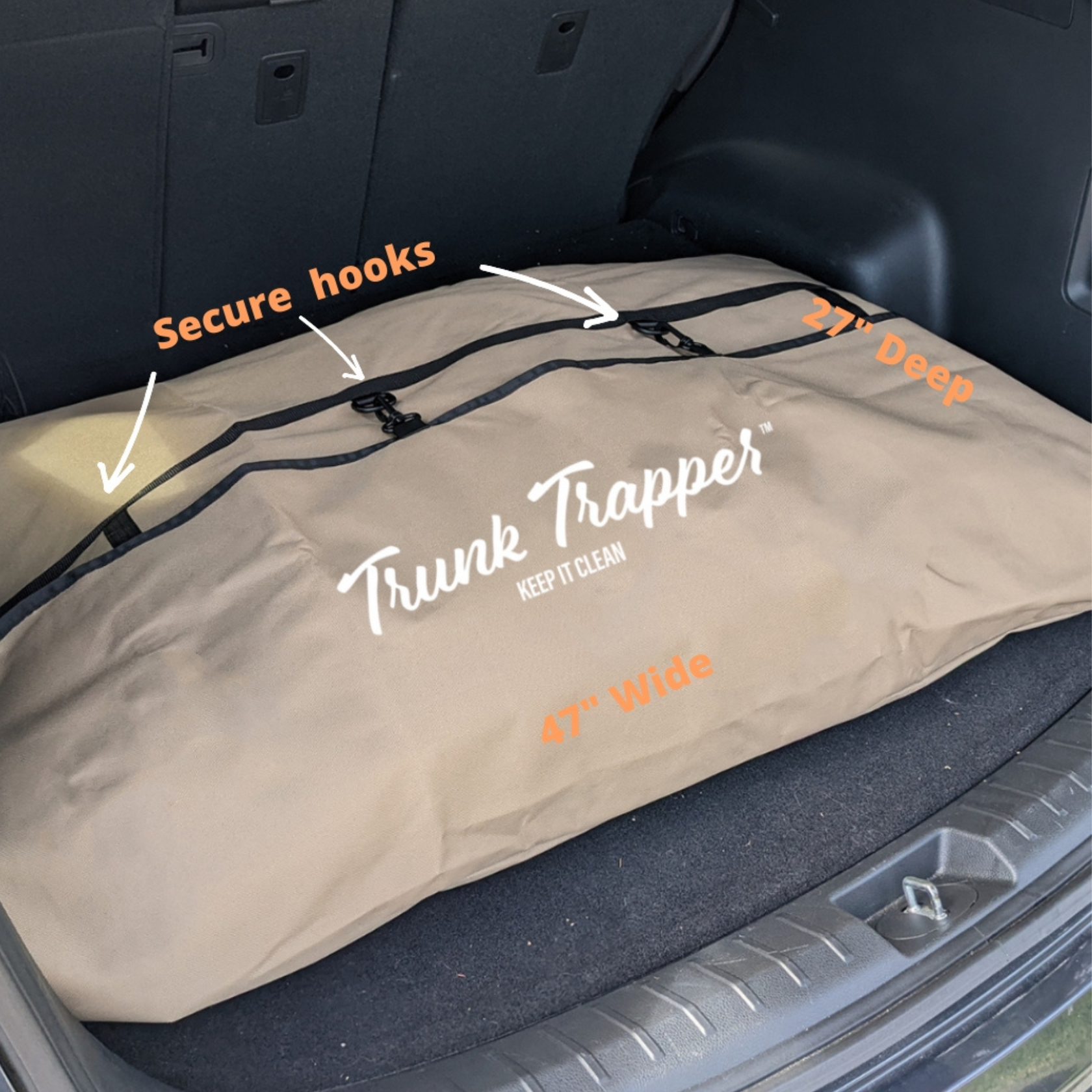 Ultimate Trunk Storage Solution: Tan Trunk Trapper Organizer – Trunk ...